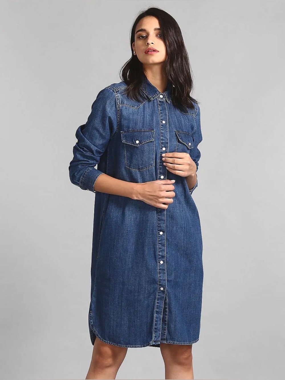 GAP Denim Western Shirt Dress - Sz XS/S